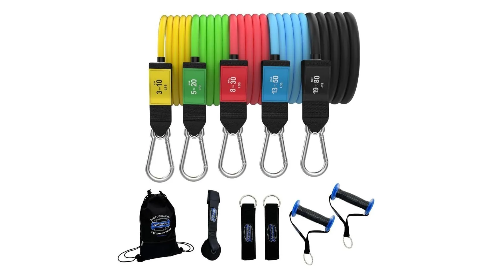 Bodylastics Resistance Band System product photo on a white background